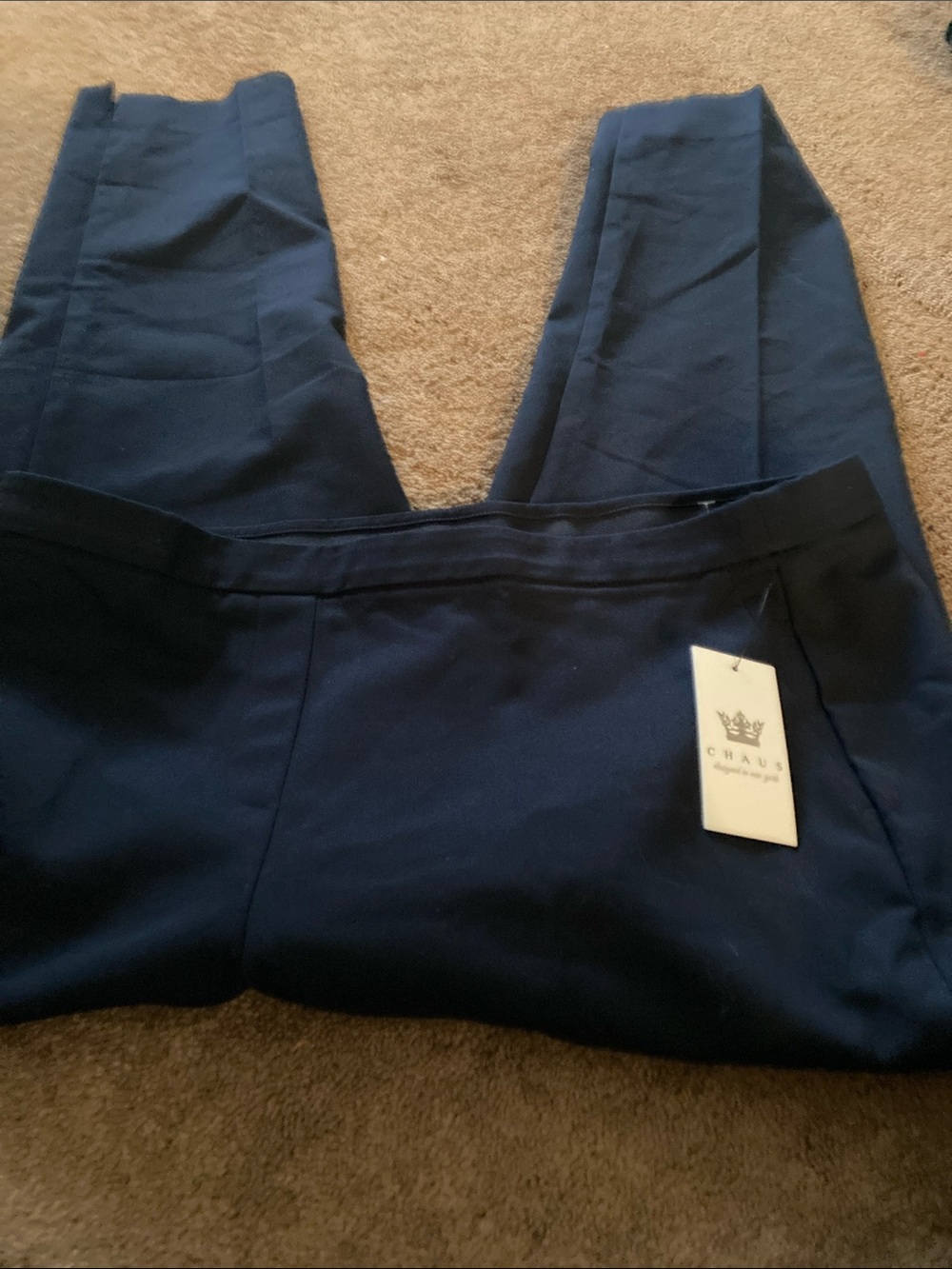 Chaus Navy Straight-Leg Dress Pants